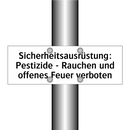 Sicherheitsausrüstung: Pestizide - Rauchen und offenes Feuer verboten