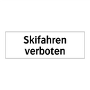 Skifahren verboten