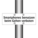 Smartphones benutzen beim Gehen verboten