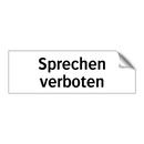 Sprechen verboten