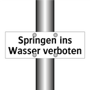 Springen ins Wasser verboten