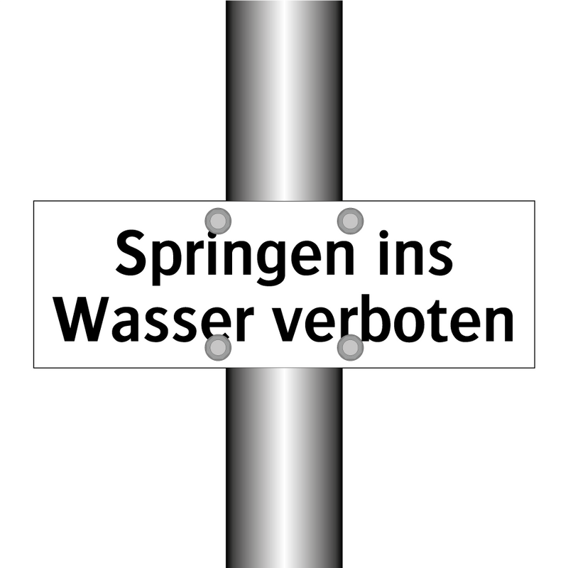 Springen ins Wasser verboten