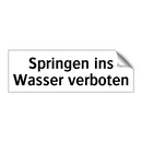 Springen ins Wasser verboten