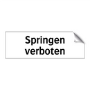 Springen verboten