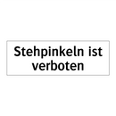 Stehpinkeln ist verboten