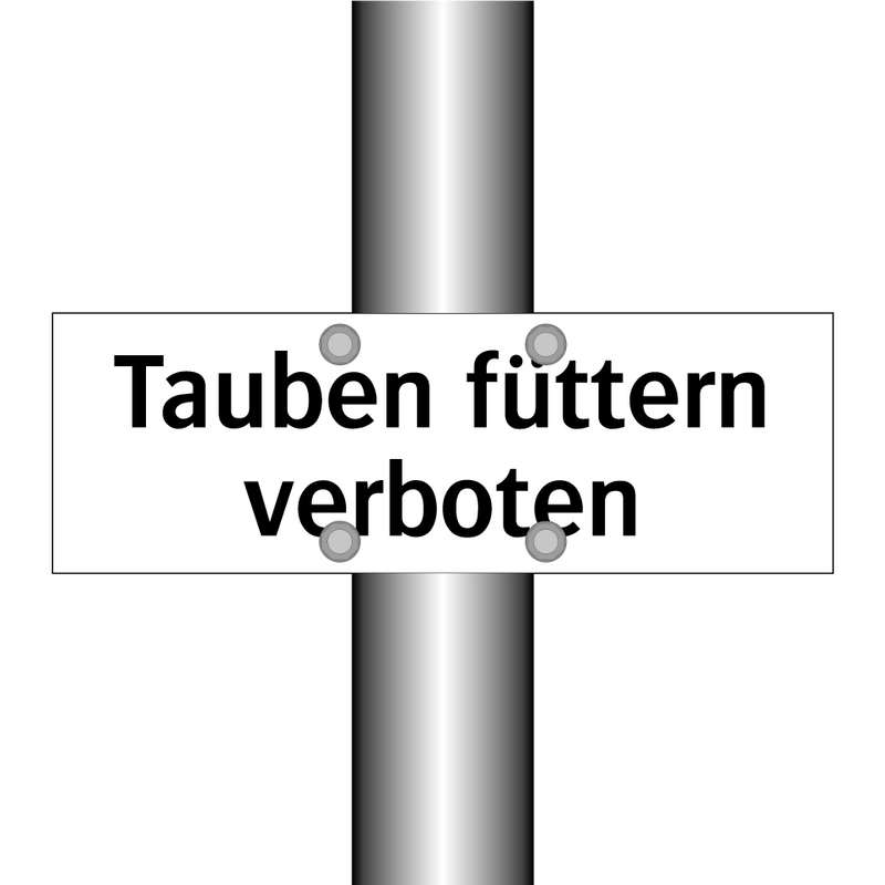 Tauben füttern verboten