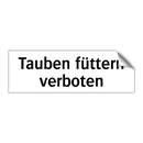 Tauben füttern verboten