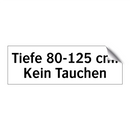 Tiefe 80-125 cm. Kein Tauchen