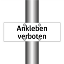 Ankleben verboten