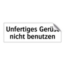 Unfertiges Gerüst nicht benutzen