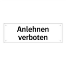 Anlehnen verboten