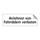 Anlehnen von Fahrrädern verboten