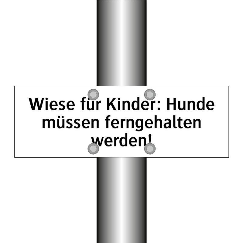 Wiese für Kinder: Hunde müssen ferngehalten werden!