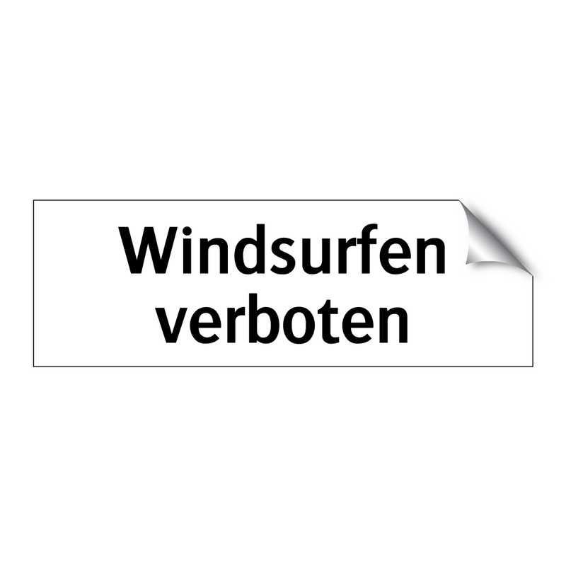 Windsurfen verboten