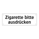 Zigarette bitte ausdrücken