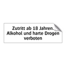Zutritt ab 18 Jahren. Alkohol und harte Drogen verboten