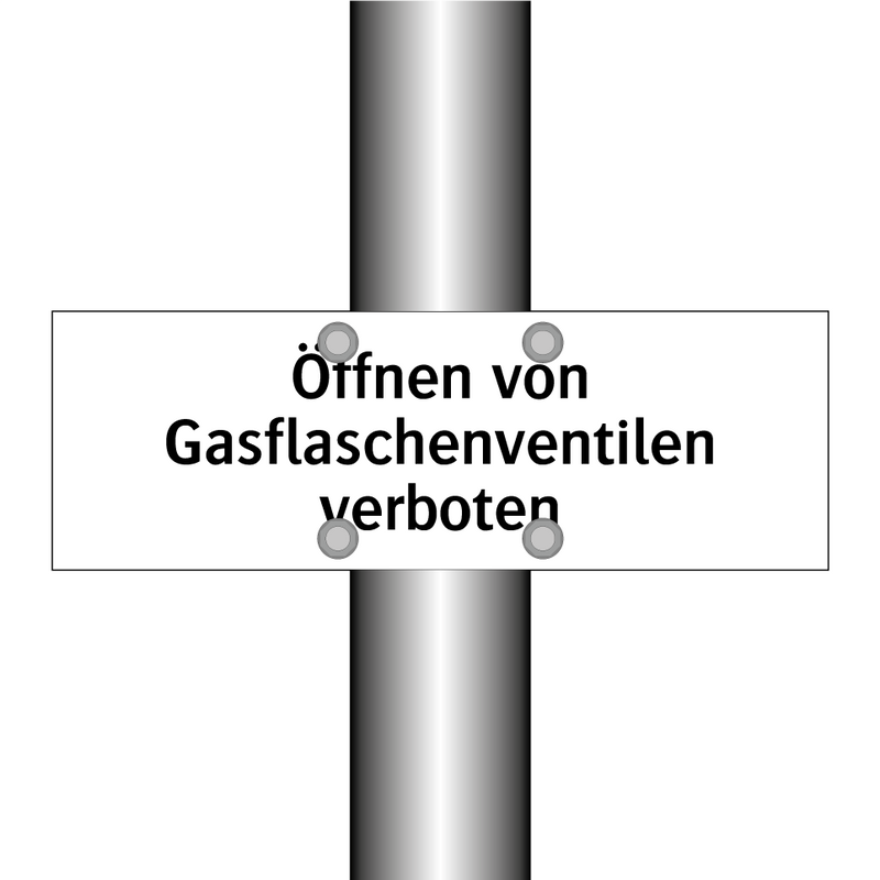 Öffnen von Gasflaschenventilen verboten