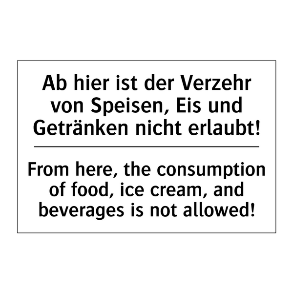 Ab hier ist der Verzehr von Speisen, /.../ - From here, the consumption of /.../