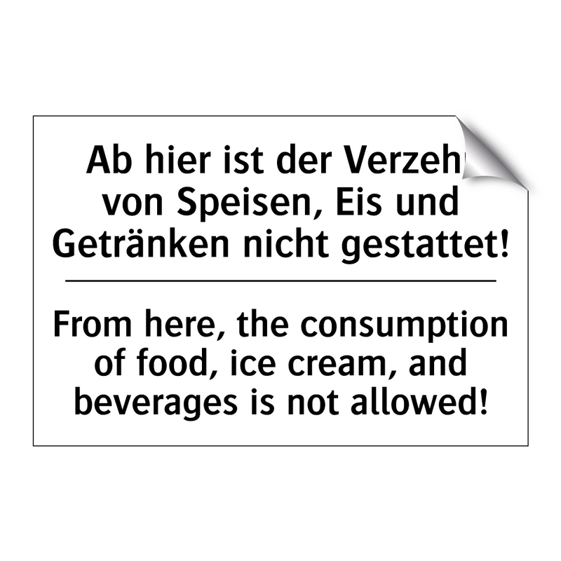 Ab hier ist der Verzehr von Speisen, /.../ - From here, the consumption of /.../