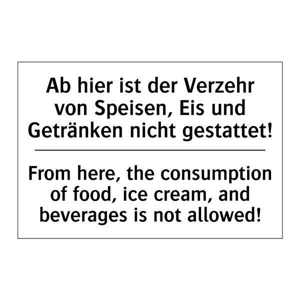 Ab hier ist der Verzehr von Speisen, /.../ - From here, the consumption of /.../