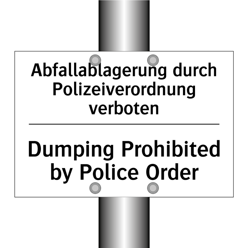 Abfallablagerung durch Polizeiverordnung /.../ - Dumping Prohibited by Police Order/.../