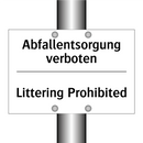 Abfallentsorgung verboten - Littering Prohibited