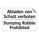 Abladen von Schutt verboten - Dumping Rubble Prohibited