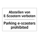 Abstellen von E-Scootern verboten/.../ - Parking e-scooters prohibited