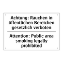 Achtung: Rauchen in öffentlichen /.../ - Attention: Public area smoking /.../