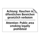 Achtung: Rauchen in öffentlichen /.../ - Attention: Public area smoking /.../