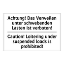 Achtung! Das Verweilen unter schwebenden /.../ - Caution! Loitering under suspended /.../