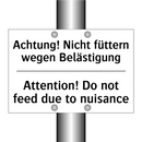 Achtung! Nicht füttern wegen Belästigung/.../ - Attention! Do not feed due to /.../