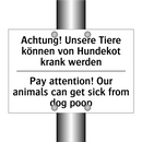Achtung! Unsere Tiere können von /.../ - Pay attention! Our animals can /.../