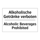 Alkoholische Getränke verboten - Alcoholic Beverages Prohibited