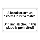 Alkoholkonsum an diesem Ort ist /.../ - Drinking alcohol in this place /.../