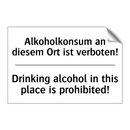 Alkoholkonsum an diesem Ort ist /.../ - Drinking alcohol in this place /.../