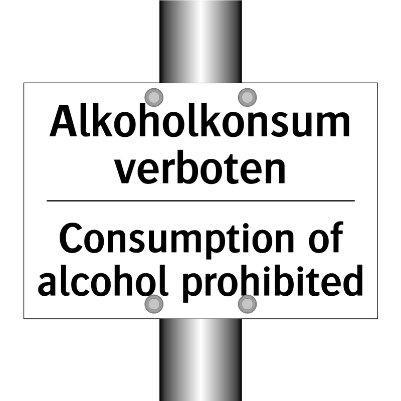 Alkoholkonsum verboten - Consumption of alcohol prohibited/.../