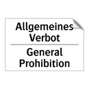 Allgemeines Verbot - General Prohibition