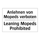 Anlehnen von Mopeds verboten - Leaning Mopeds Prohibited