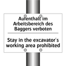 Aufenthalt im Arbeitsbereich des /.../ - Stay in the excavator's working /.../