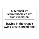 Aufenthalt im Schwenkbereich des /.../ - Staying in the crane's swing area /.../
