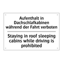 Aufenthalt in Dachschlafkabinen /.../ - Staying in roof sleeping cabins /.../