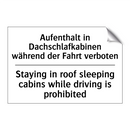 Aufenthalt in Dachschlafkabinen /.../ - Staying in roof sleeping cabins /.../