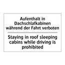 Aufenthalt in Dachschlafkabinen /.../ - Staying in roof sleeping cabins /.../