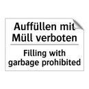 Auffüllen mit Müll verboten - Filling with garbage prohibited/.../