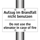 Aufzug im Brandfall nicht benutzen/.../ - Do not use the elevator in case /.../