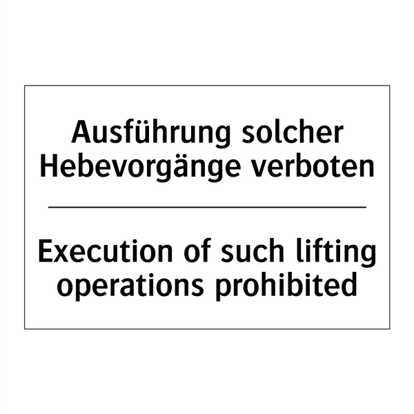 Ausführung solcher Hebevorgänge /.../ - Execution of such lifting operations /.../