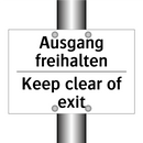 Ausgang freihalten - Keep clear of exit
