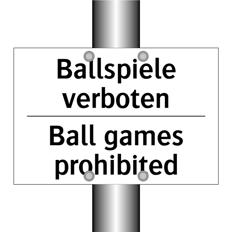 Ballspiele verboten - Ball games prohibited