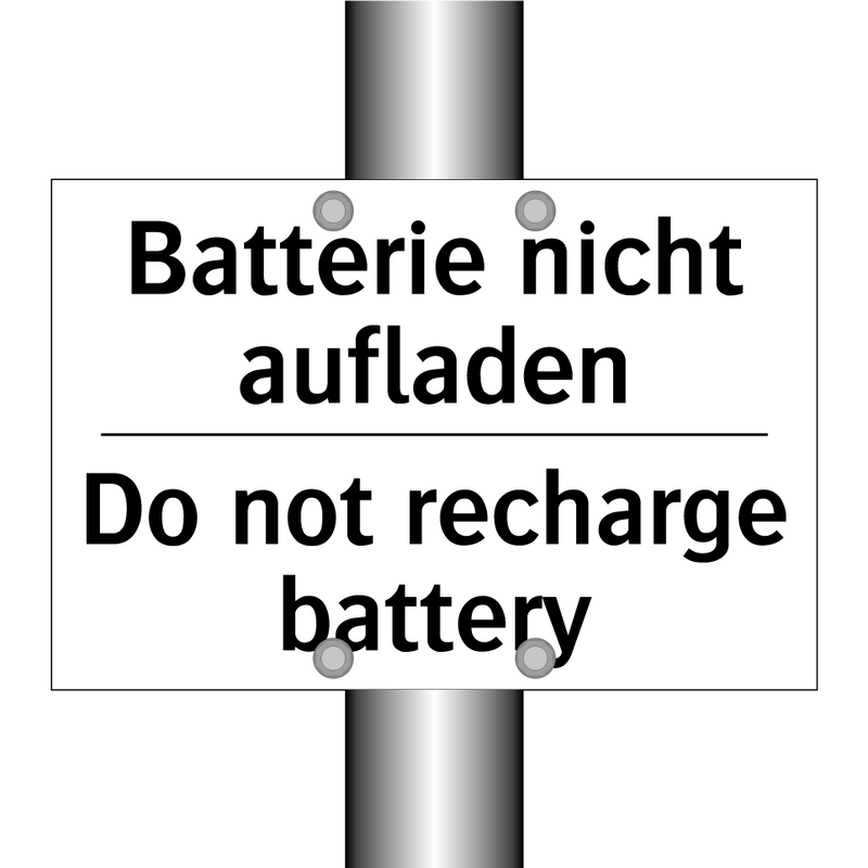 Batterie nicht aufladen - Do not recharge battery